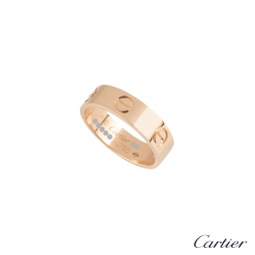 Cartier Rose Gold Plain Love Ring B4084856
